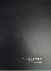 Resim altıyıldız Karar Defteri 192 Yaprak Cilti 