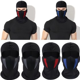 Resim 1 adet Unisex Balaclava Kayak Maskesi Erkekler ve Kadınlar için, Tam Baş Kılıfı Açık Hava Sporları Şapkası, Siyah/Kırmızı/Mavi/Gri 