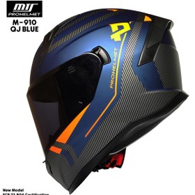 Resim MTS M910 MATT BLUE FULL FACE MOTOSİKLET KASKI ECE 22.06 ve DOT 