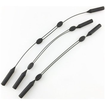 Ayarlanabilir Çelik Silikon Gözlük Askısı Siyah