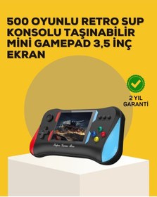 Resim Taşınabilir El Konsolu 500 Oyunlu Geniş Ekran Ve Uzun Pil Ömrü 