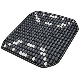 Resim Gri Dayanıklı Boncuklu Koltuk Minderi Aşınmaya Dayanıklı Yeniden Kullanılabilir Soğutma 