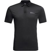 Resim Jack Wolfskin Pack & Go Polo Erkek Siyah Polo Tişört 