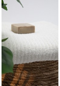 Resim Line Luxury Pamuklu Banyo Havlusu 100x150 - Krem Krem 