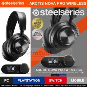Resim STEELSERIES ARCTIS NOVA PRO WIRELESS SIYAH KABLOSUZ COKLU SISTEM KULAK USTU OYUNCU KULAKLIGI SSH61520 2 YIL STEELSERIES TURKIYE GARANTILIDIR 
