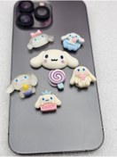 Resim Meyra Accessories sanrio cinnamorol figürlü 3D sticker 7'li sticker telefon süsü yapışkanlı süsler peluş oyuncak peluş 