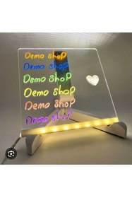 Resim CEPHOME Işıklı Yazı ve Çizim Panosu - LED Akrilik Mesaj Panosu, USB Kablolu 20×20 cm 