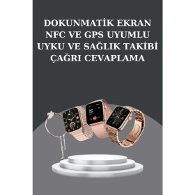 Resim Zero Land Muratech Kadınlara Özel Bileklik Hediyeli Akıllı Saat ve Dijital Göstergeli Anc Özellikli Bluetooth Kulaklık 