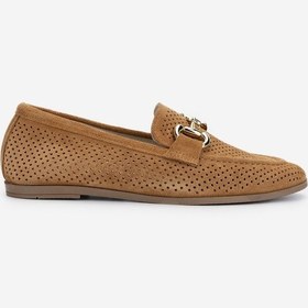 Resim Valmenti Kadın Hakiki Deri Tarçın Loafer Ayakkabı 1062 1003 Bn Ayk Y25 Tarcın Suet Tarçın 