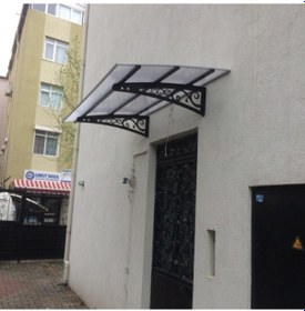 Resim Metal Taşıyıcılı Kapı Üstü Pratik Sundurma 120x120 Md3 