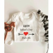 Resim Limon Happy Father's Day Uzun Kol Çıtçıtlı Organik Bebek Body 