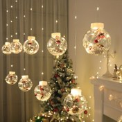 Resim Klasik Noel LED Perde Işıkları, USB Güçlü Dilek Topu Kar Adamı Kolye, Kablolu Elektrikli ile Push Button Kontrol, Tatil Süslemeleri için Mavi Işık, Noel, Cadılar Bayramı, Şükran Günü, Yeni Yıl Cadılar Bayramı Süslemeleri, Noel Süslemeleri için Uygun 