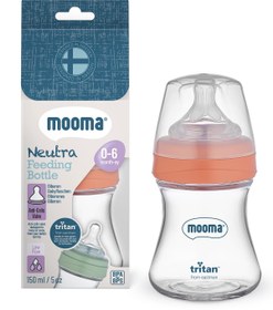 Resim Mooma Biberon 150 Ml 0-6 Yavaş Akış - Kırmızı - Mercan / Standart 
