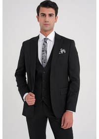 Resim Tk 926 Takım Slim Siyah Siyah 