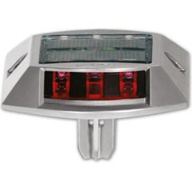 Resim Güneş Enerjili Yol Butonu Kırmızı, Solar Çakar Buton 