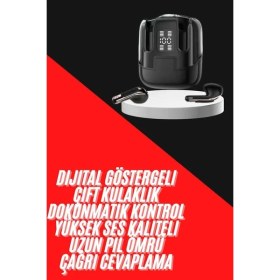 Resim Techno Stock 4 Adet Çift Kulaklık Dijital Göstergeli Yüksek Ses Kaliteli Bluetooth Kulaklık 