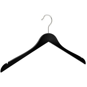 Resim Nyn Ahşap Askı Şık Elbise Gömlek Askısı Siyah Renk 8 Adet Siyah 