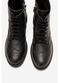Resim Luvishoes Nelvy Siyah Cilt Hakiki Deri Kadın Bot Siyah 