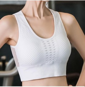 Resim Siyah Güzel Arka İçi Boş Nefes Darbeye Dayanıklı Koşu Şekli Toplamak Spor İç Çamaşırı Kadın Yoga Spor Yeleği Sütyen Sütyen Yaz Siyah 