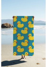 Resim Dijital Baskı Plaj Deniz Havlusu Ördek Desenli Peştamal Hvl0210 Renkli 