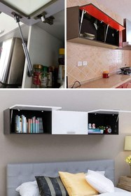 Resim Yuma 1 Adet Mutfak Dolap Kapak Amortisörü 80N Gazlı Piston (8 Kg. Kaldırma Kapasiteli) 