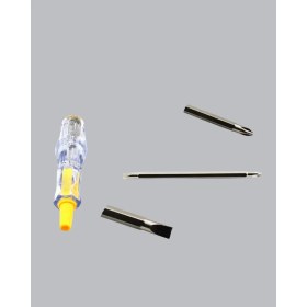 Resim Epilons Neon Lambalı Elektrik Kontrol Kalemi Nikel Kaplama 110-220V 