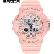 Resim Hanyang 3037 Ms Pembe Sanda Erkekler Askeri Izle LED Kuvars Su Geçirmez Erkek Kol Saati Moda Doğa Sporları Dijital Saat Saatler Relogio Masculino (Yurt Dışından) 