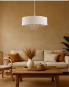 Resim Beton Görünümlü Oval , Lüks , Vegan , Toz Tutmayan , Mutfak , Salon , Çocuk Odası İçin Modern Avize Çok Renkli 