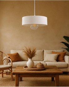 Resim Beton Görünümlü Oval , Lüks , Vegan , Toz Tutmayan , Mutfak , Salon , Çocuk Odası İçin Modern Avize Çok Renkli 