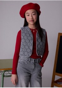 Resim Mayoral Kız Çocuk Gri Kapitone Kot Yelek 7319 Gri 