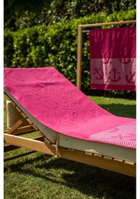 Resim Menderes Home Cotton Collection Bukle Plaj Havlusu Çapa Fuşya 