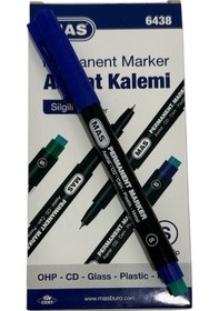 Resim Mas Permanent Cd Kalemi S Mavi 12 Adet Mavi 