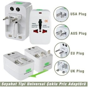 Resim Universal Priz Fiş Çevirici Dönüştürücü Adaptör Tüm Ülkeler 