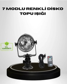 Resim Bfs Ritme Duyarlı Led Disko Topu Renkli Işık Gösterili Parti Lambası Çok Renkli 