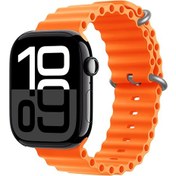 Resim Watch 10 46mm Uyumlu Zore Krd-75 Silikon Kordon-turuncu 