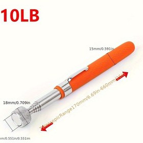 Resim Manyetik Teleskopik Tutucu Alet - 17.02cm'den 66.04cm'ye kadar uzatılabilir, Küçük Metal Eşyalar için İdeal, Güç Gerektirmez, Ev İyileştirme Temel Gereç 