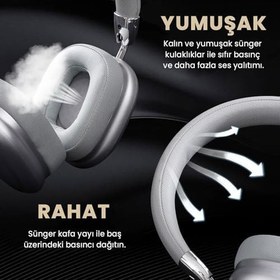 Resim PSR Aksesuar B35 Bluetooth Kulaklık - Ayarlanabilir Kulak Üstü Tasarım | Yüksek Bass Ses Kalitesi | Konforlu Sünger Kafa Bandı, (Kırmızı) 