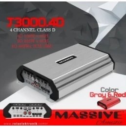 Resim Massive MS-J3000.4D 4 Kanal 4ohm 4X150W-2OHM 4X225W-4OHM 2X400W Rms Mini Oto Amfi 