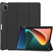 Resim Enkay Şık Anti-Gall Otomatik Uyandırma/uyku Üç Katlı Stand Pu Deri + Tpu Tablet Kasa Kabuğu Xiaomi Ped İçin Kalem Yuvası 5/5 Pro-Siyah (Yurt Dışından) 