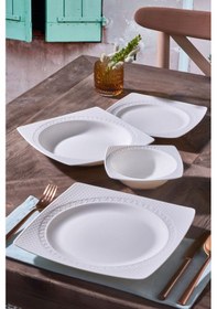 Resim Güral Porselen Bonenjoy 24 Parça 6 Kişilik Bone Yemek Takımı PR.0 