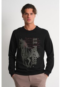 Resim Alexander Gardi Alexandergardı Bisiklet Yaka Baskılı Sweatshirt Siyah 