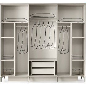 Resim Atina Gardırop-mdf-aytaşı-230x58x210cm-6 Kapak-aynalı Kapak-ücret 