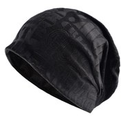 Resim Çift Amaçlı Kazak Bere - Güneş Koruma & Nefes Alabilir Yaz Tasarımı, Ayarlanabilir Çıtçıt Kapatma, Günlük Dış Mekan Aktiviteleri için Siyah Polyester, Yazlık Baş Aksesuarı | Çok Yönlü Moda Aksesuarı | Polyester Bere 