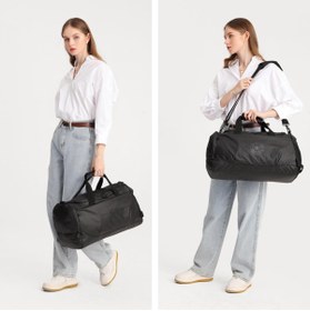 Resim Smart Bags Metalik Siyah Kumaş Spor Seyahat Çantası 3122 