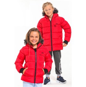 Resim Slazenger Calısto Unisex Çocuk Mont & Kaban Kırmızı -507898526- 