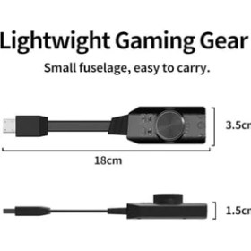 Resim Plus Px-Gs3 Plextone Gs3 Mark Iı Sanal Gaming 7.1 Kanal USB Ses Kartı, Gaming Ses Kartı Pubg ve Lol Ses Efektleri Dahil, Mikrofon ve 3.5mm Çift Kulaklık Ses Jakı Ses Kartı Dönüştürücü 