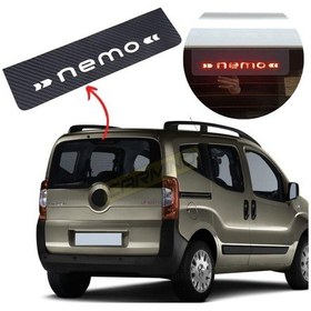 Resim Citroen Nemo Karbon Arka Fren Stop Lambası Sticker 