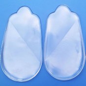 Resim 2 adet şeffaf topuk pedi, silikon şeffaf topuk pedi 