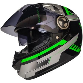 Resim 913 Aperture Güneş Vizörlü Kapalı Kask (siyah Camlı) 