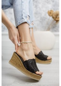 Resim EPAAVM - Dolgu Topuk Tek Bant Terlik - JD330101 Siyah 